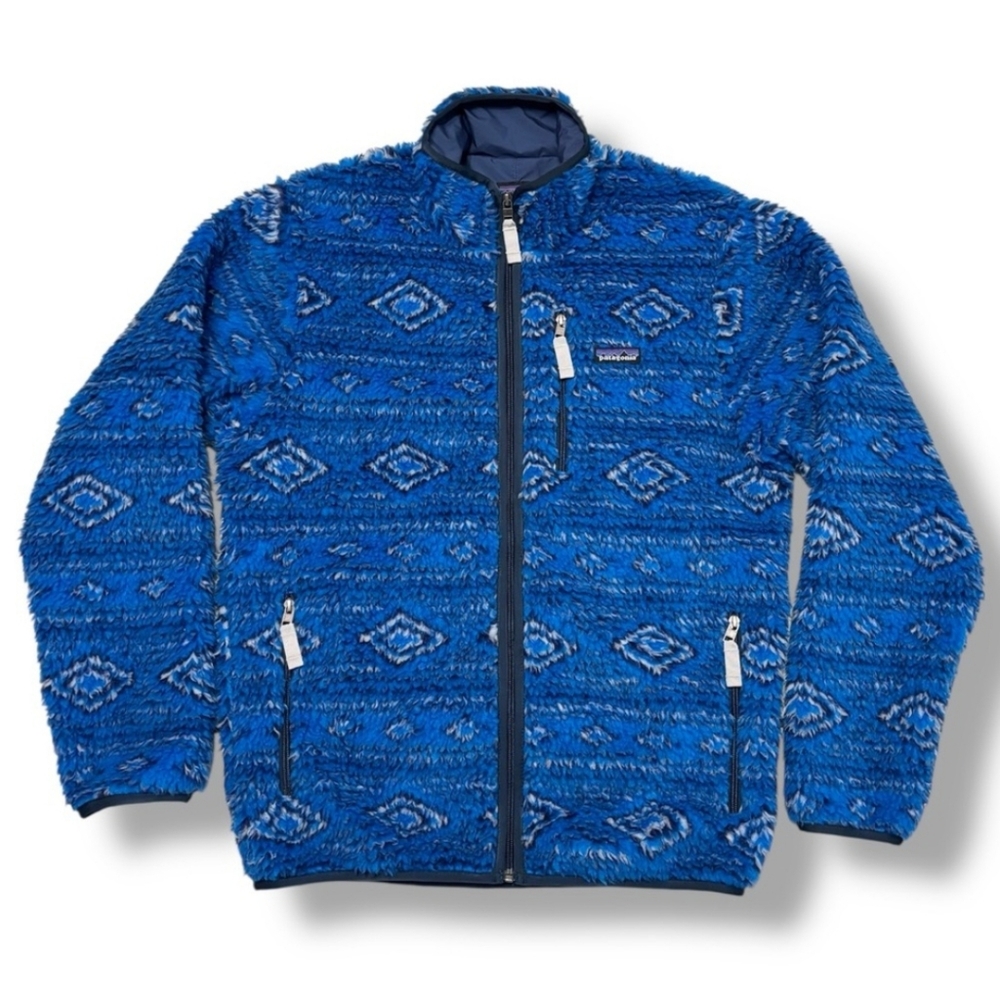 PATAGONIA Deep Pile Synchilla Classic Retro X Cardigan Choolie Bandana Blue